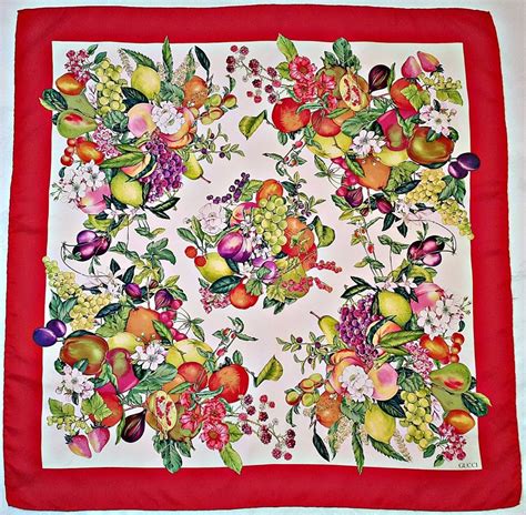 gucci fruit scarf|Gucci Scarves for Women .